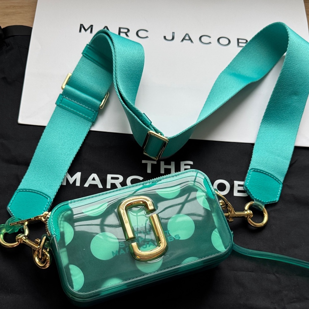 Marc Jacobs Green jelly snapshot  Crossbody Bag